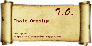 Tholt Orsolya névjegykártya