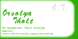 orsolya tholt business card